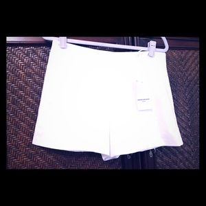 Amanda Uprichard White Zip-Back Shorts